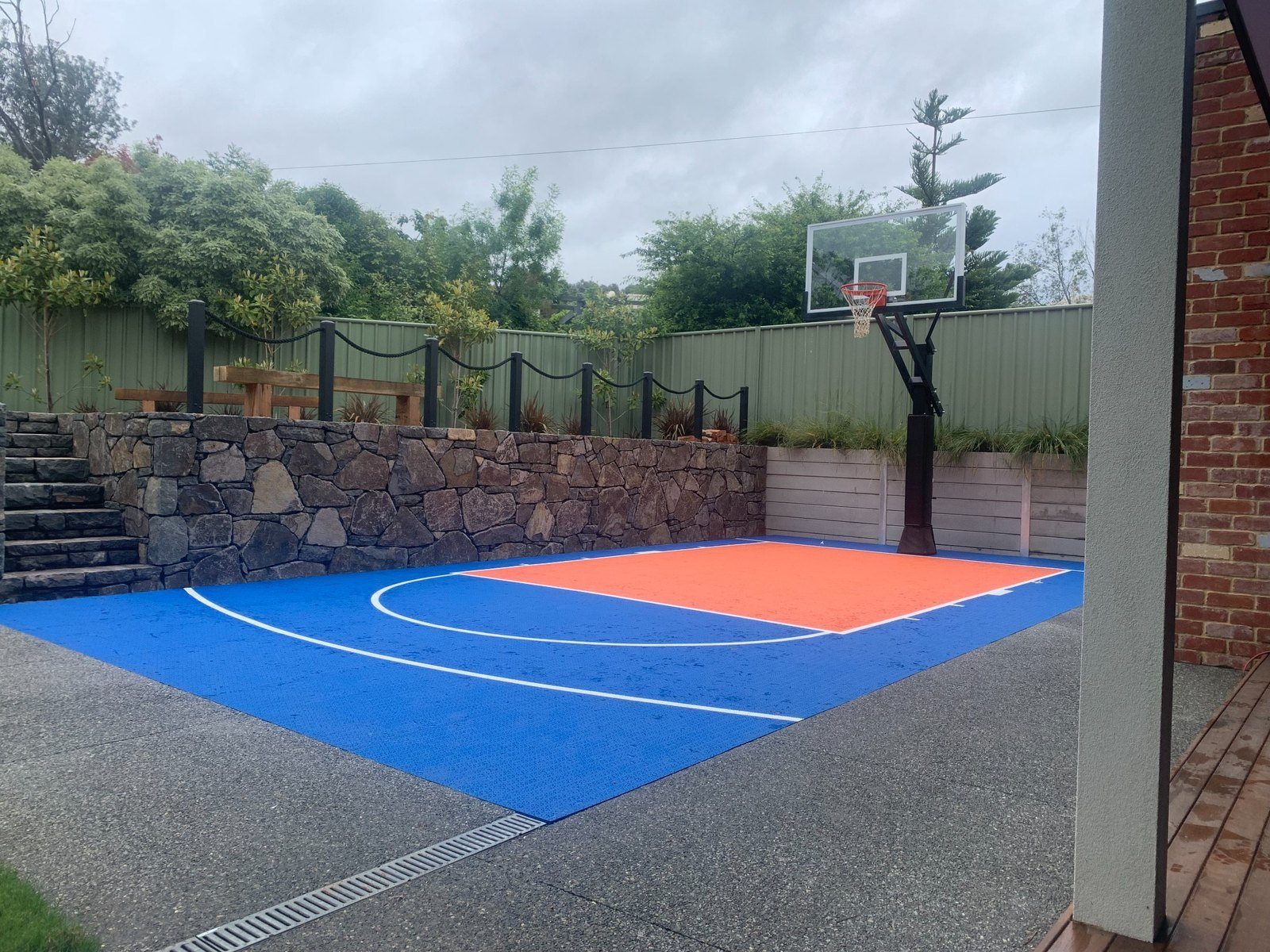 Blue & Orange Sports Court